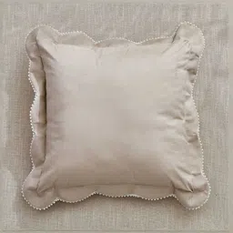 Home Centre Glimmer Beige Beaded Pre-Filled Square Cushion-picture-25