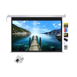 Sii 150 inch Cineview Motorised Projector Screen, Supports Ultra HD-3D-4K Ready Technology (White) image 3