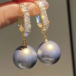 Aurum & You Gold-Plated Pearls Beaded Contemporary Drop Earrings-picture-14