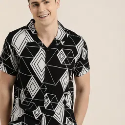 HERE&NOW Men Slim Fit Opaque Printed Casual Shirt-picture-25