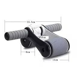 Dolphy Ab Exerciser Roller Design Black Grey Aluminium and ABS, DABWL0004 image 2