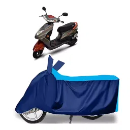 Auto Pearl Two Wheeler Cover for Okinawa Ridge Plus - Cyan, Blue-image-68