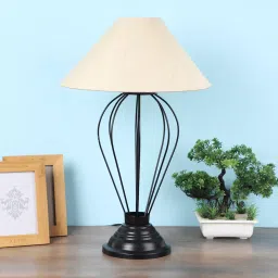 Tucasa TC-68 20 Inch Off white Print Table Lamp with Metal Base image 5