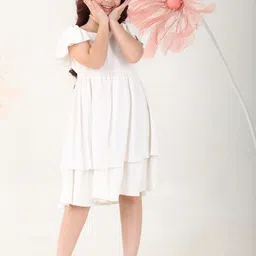 BONKIDS Flutter Sleeve Empire Dress image 4