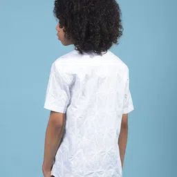 Crimsoune Club Boy Embroidered Mandarin Collar Pathani Kurta image 2