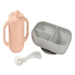 Beaba Silicone Learning Set - Pink-image-54