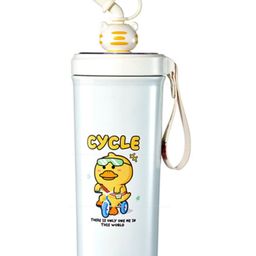FunBlast Stainless Steel Double Wall Flask Bottle with Sipper & Straw White - 630 ml-picture-11