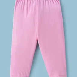Child World Interlock  Full Length Solid Lounge Pant - Pink image 2