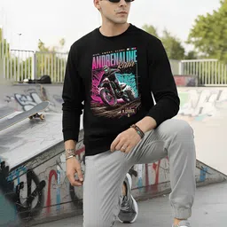 R.Code by The Roadster Life Co. Men Printed Sweatshirt image 5