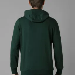 Louis Philippe Green Cotton Regular Fit Hooded Sweatshirt image 2