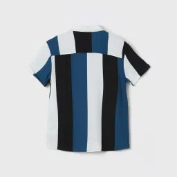 Fame Forever by Lifestyle Boys Blue & Black Printed Shirt image 2