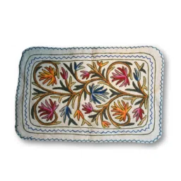 Swadeh Multicolor Wool Woven Golden Lace Tapestry Rug image 2