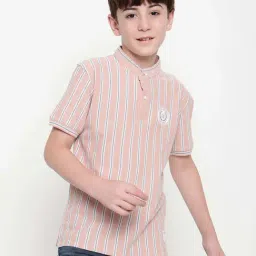 Octave Kids Suede Pink Cotton Striped T-Shirt-picture-10