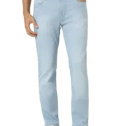 Van Heusen Blue Blended Slim Fit Solid Jeans-picture-40
