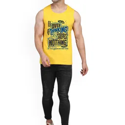 SLOWLORIS Pack of 2 Men Printed Bio-Wash Combed Cotton Innerwear Vests image 3