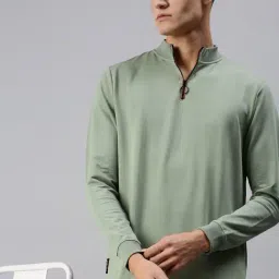 SHOWOFF Green Cotton Slim Fit Jackets-image-39