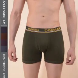 Dollar Bigboss Assorted Combed Cotton Trunks - Pack of 5-picture-19