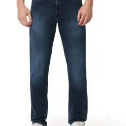 Spykar Blue Cotton Comfort Fit Printed Jeans-image-34