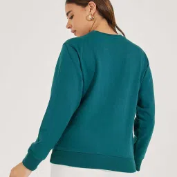 Styli Green Printed Sweatshirt image 2