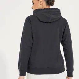 Styli Black Plain Hoodie image 2