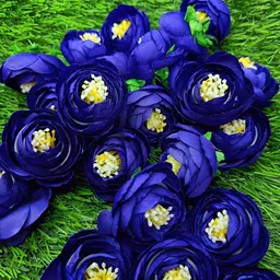 Nutts Blue 10 Pieces Peony Artificial Flower image 2