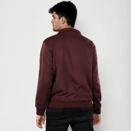 celio celio* Brown Solid Regular Fit Cotton Sweatshirt image 2