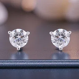 Crash.Club By CKC 18Kt White Gold Stud Earrings With 2.08 Carat Lab Grown Diamond - 2.48 g image 2