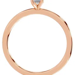 Sparkles 14k (585) Rose Gold Lab Grown Diamond 0.4 CT Emerald Shape Solitaire Diamond Ring image 2