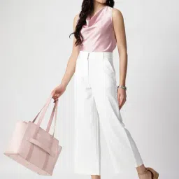 Strong & Brave Pink Satin Solid Top image 4