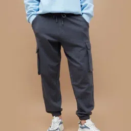 Kappa Grey Relaxed Fit Sports Joggers-picture-31