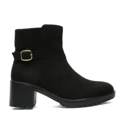 Flat N Heels Women's Black Casual Booties image 2