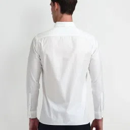 Arrow White Cotton Regular Fit Self Pattern Shirt image 2