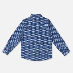 Allen Solly Kids Blue Cotton Print Shirt image 2