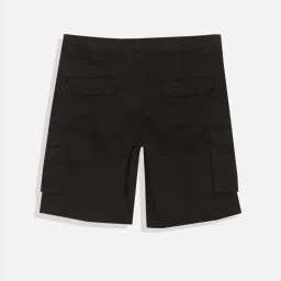 Allen Solly Boys Black Cotton Solid Shorts image 2