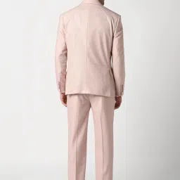 Van Heusen Pink Slim Fit Self Pattern Three Piece Suit image 2