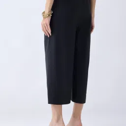 Utsa by Westside Black Solid Pants image 2