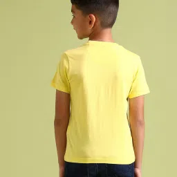 U.S. Polo Assn. Boys Light Yellow Printed T-Shirt image 2