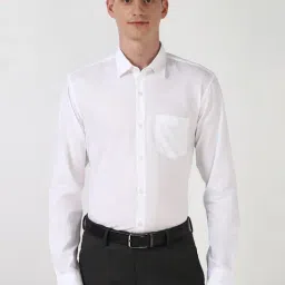 Peter England White Cotton Regular Fit Printed Shirt-picture-28