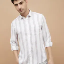 Code by Lifestyle Pink Regular Fit Striped Shirt-image-29