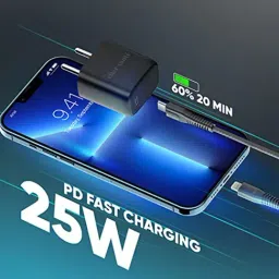 Eller Sante 25W Charger Travel Adapter with Type C Fast Charging (Black) image 4