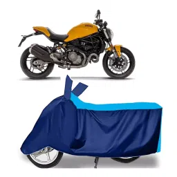 Auto Pearl Two Wheeler Cover for Ducati Monster - Cyan, Blue-picture-16