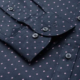 Raymond Slim Fit Micro Ditsy Printed Pure Cotton Formal Shirt image 4