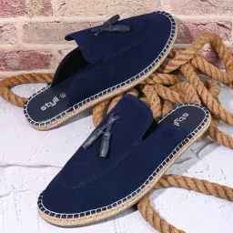 Styli Men's Navy Blue Mule Shoes-picture-22
