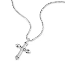 Police Silver Crossrange Pendant Chain Necklace-picture-17