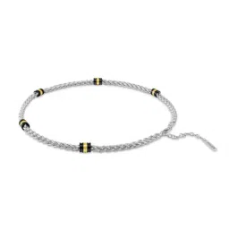 Police Silver Solaris Tube Motif Chain Necklace-image-74