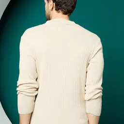 KVETOO Ribbed Mock Collar Acrylic Pullover Sweater image 5