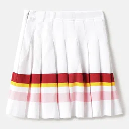 United Colors of Benetton Girls Striped Pure Cotton Accordion Pleats Flared Skirt-picture-40