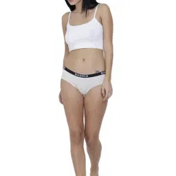 BASIICS by La Intimo Off White Melange Bikini Panty image 4