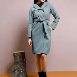 Athena Wool Single-Breasted Longline Overcoat image 2