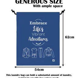 Aura Blue 3 Pieces Printed Foldable Water Resistant Multi-Utility Laundry Bags image 4